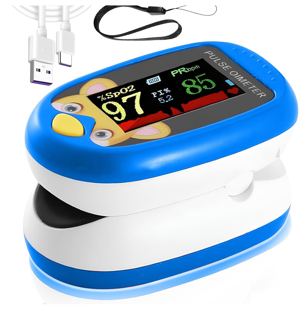 Miniatura 2 de Oximetro Pediátrico Bebe Recargable USB